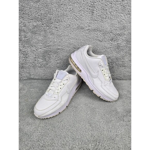 Nike Air Max LTD 3 Triple White Mens Size 8 Leather Running Shoes 687977-111 main image 5